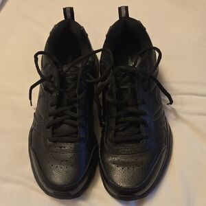 Skechers Men's Black Leather Sneakers